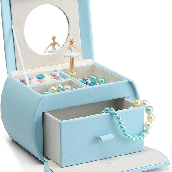 NEW Kids Musical Jewelry Box for Girls with Drawer (Ballet Ballerina Music